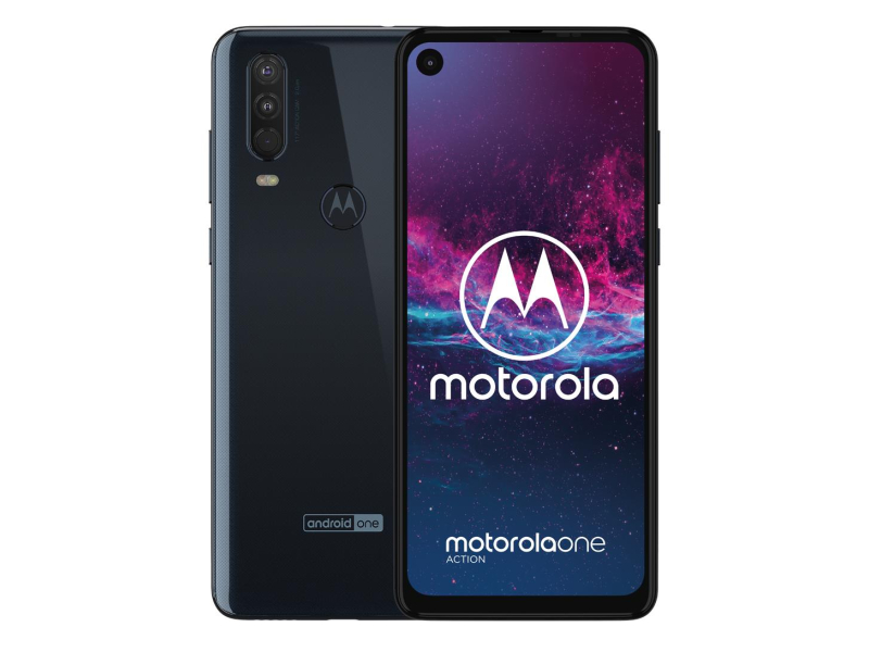 Motorola One Action 4/128GB Dual SIM granatowy + etui